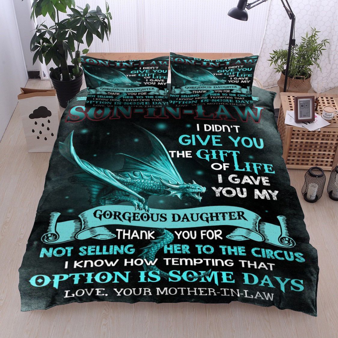 Dragon To My Dear Son In Law Your Mother In Law Bedding Set