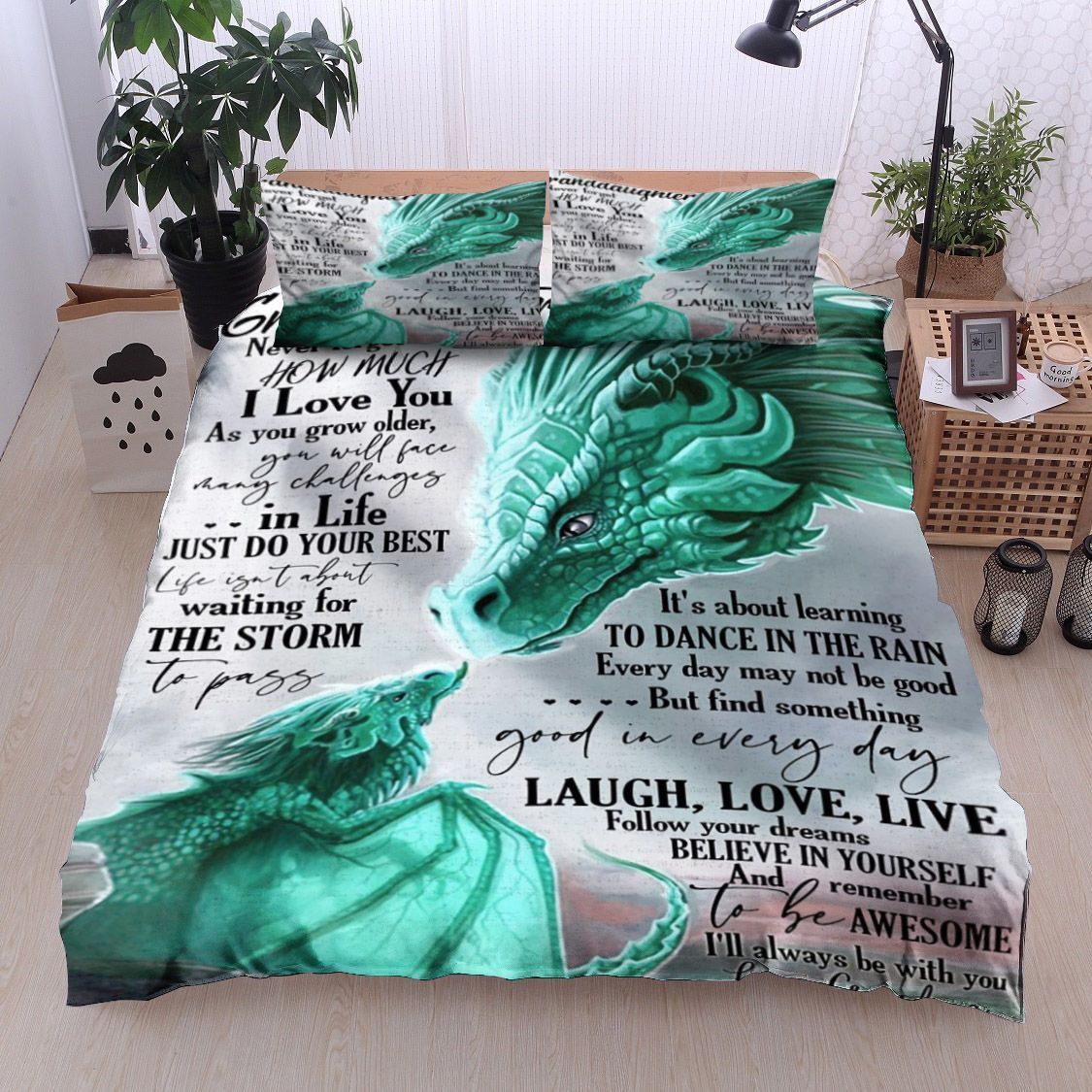 Dragon To My Granddaughter S Love Grandma Bedding Set