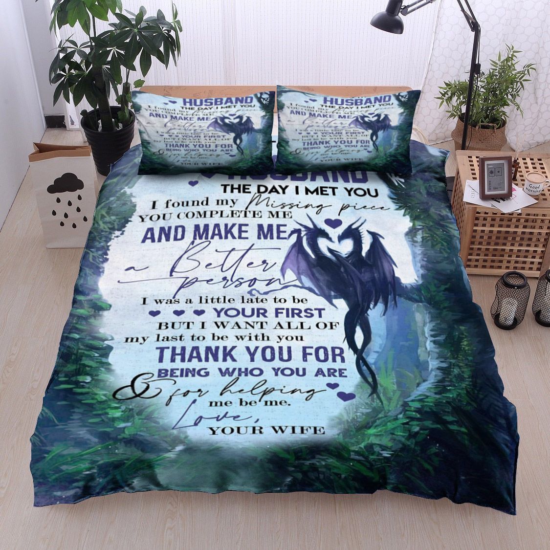 Dragon To My Husband Bedding Set