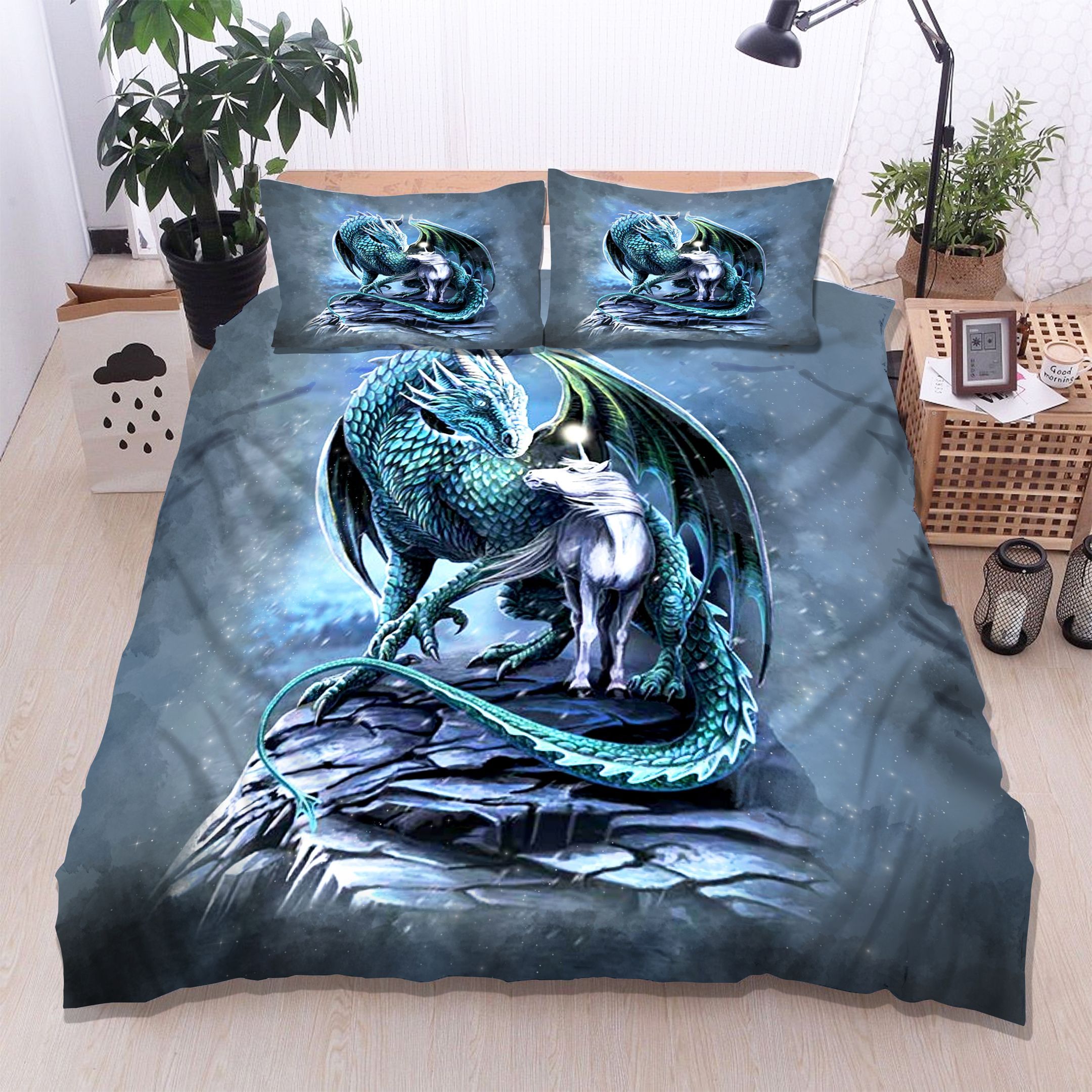 Dragon Unicorn Bedding Set