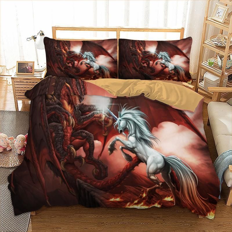 Dragon Unicorn Bedding Set