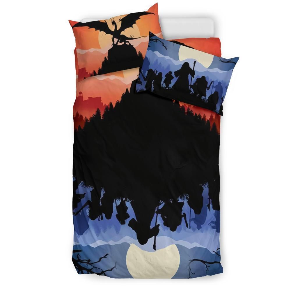 Dragon Viking Warrior Fight For Right Bedding Set