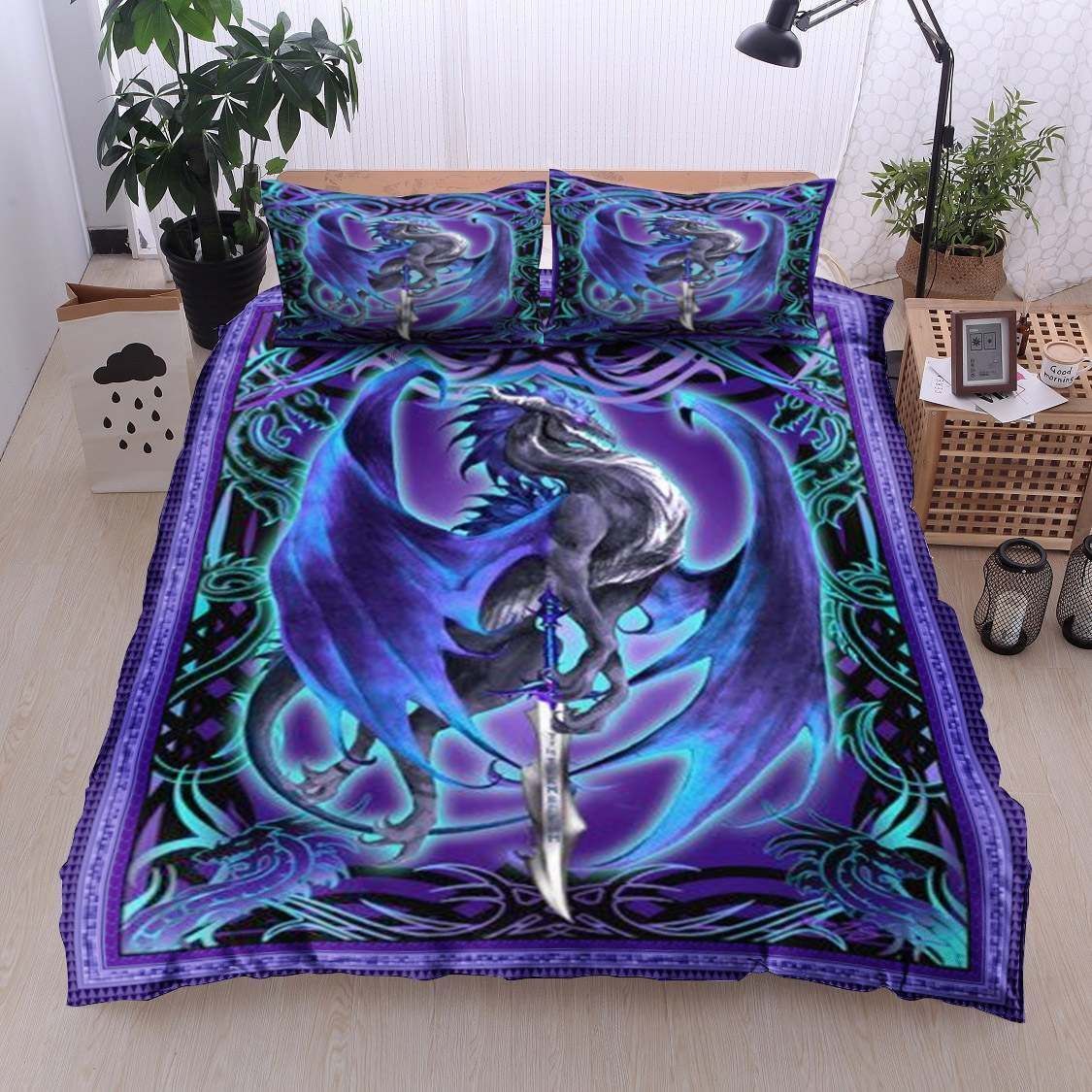 Dragon With Sword Bedding Set