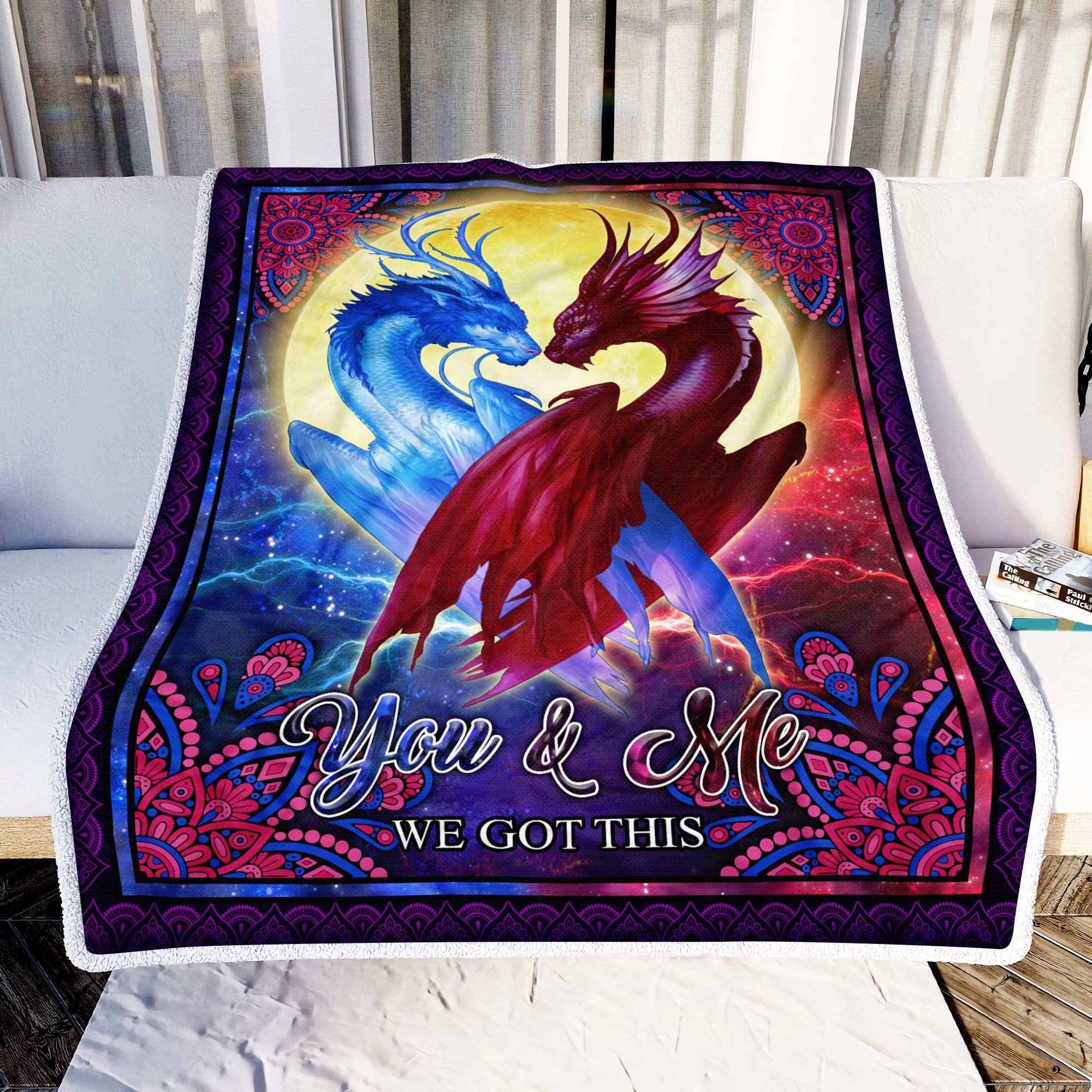 Dragon You And Me We Got This Fleece Blanket