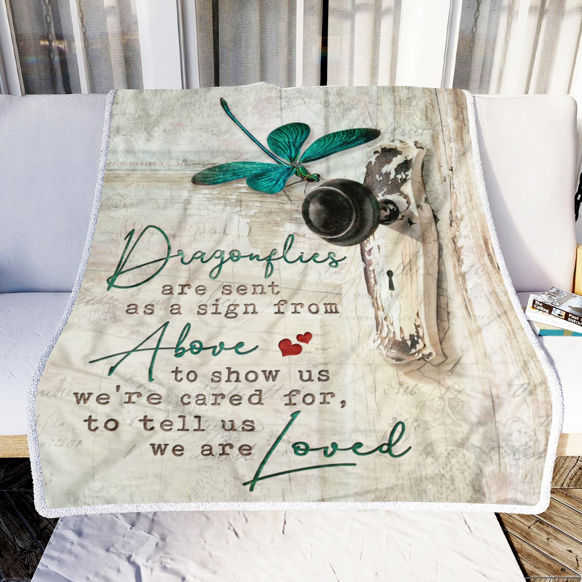 Dragonflies Are Sent As A Sign From Above Fleece Blanket