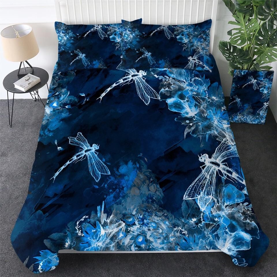 Dragonflies At Night Bedding Set