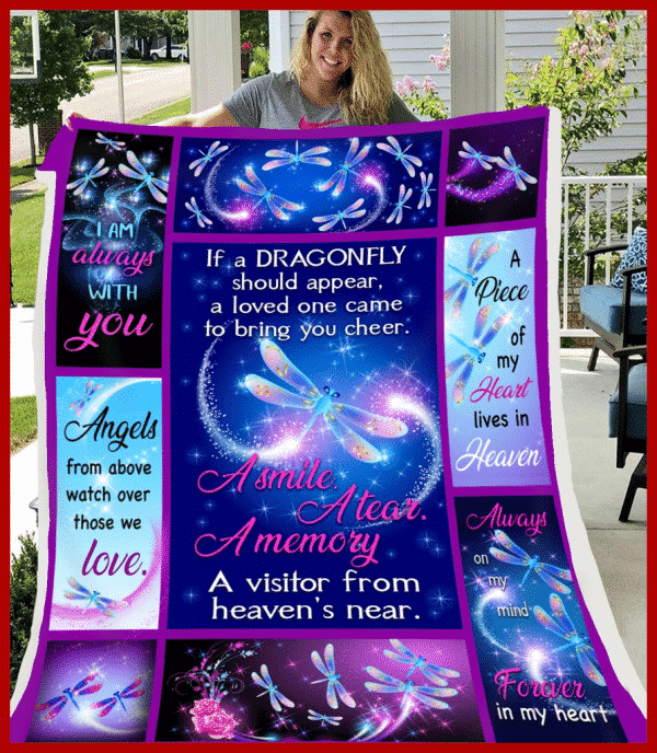 Dragonfly A Visitor From Heaven Quilt Blanket Christmas Gift Dhc04011264Dd