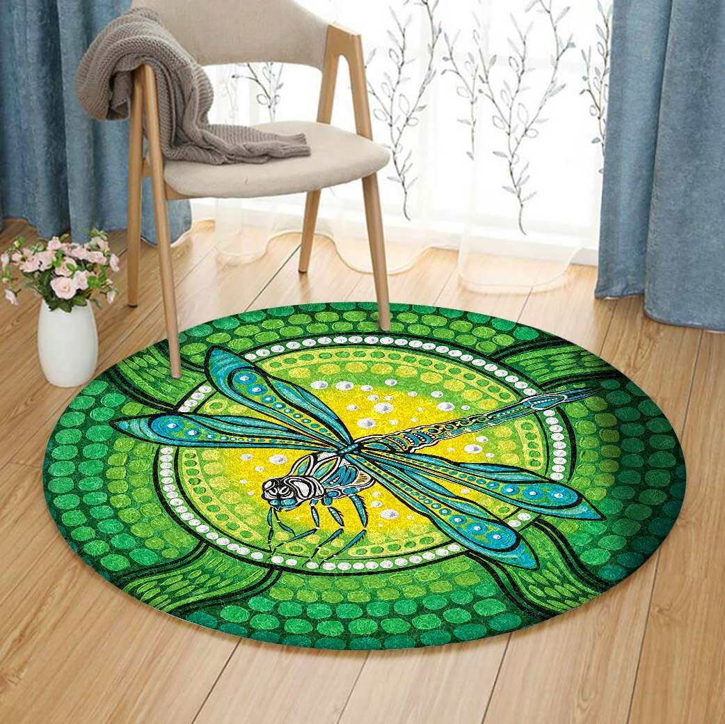 Dragonfly Round Carpet