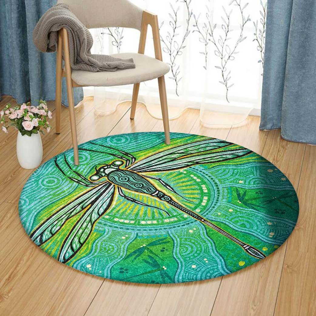 Dragonfly Round Carpet