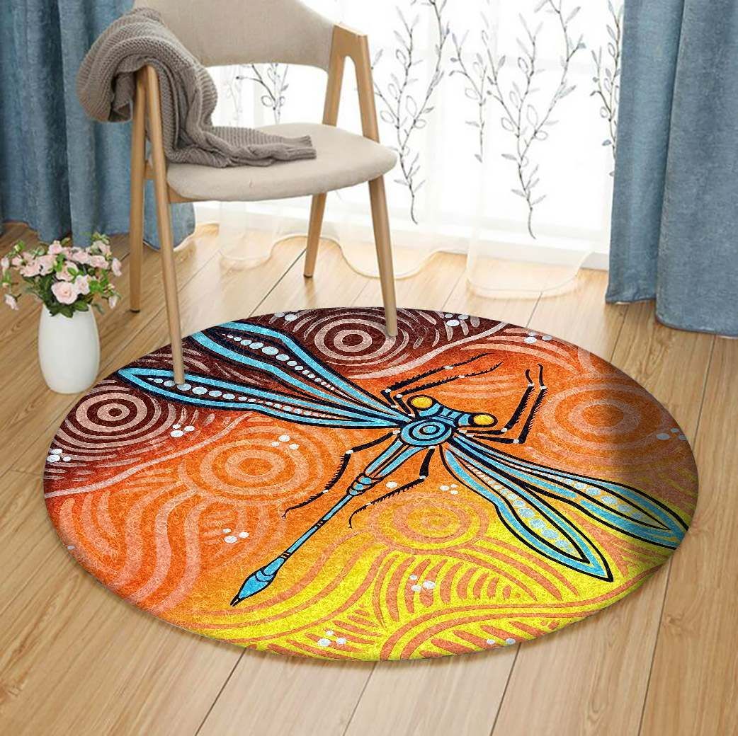 Dragonfly Round Carpet