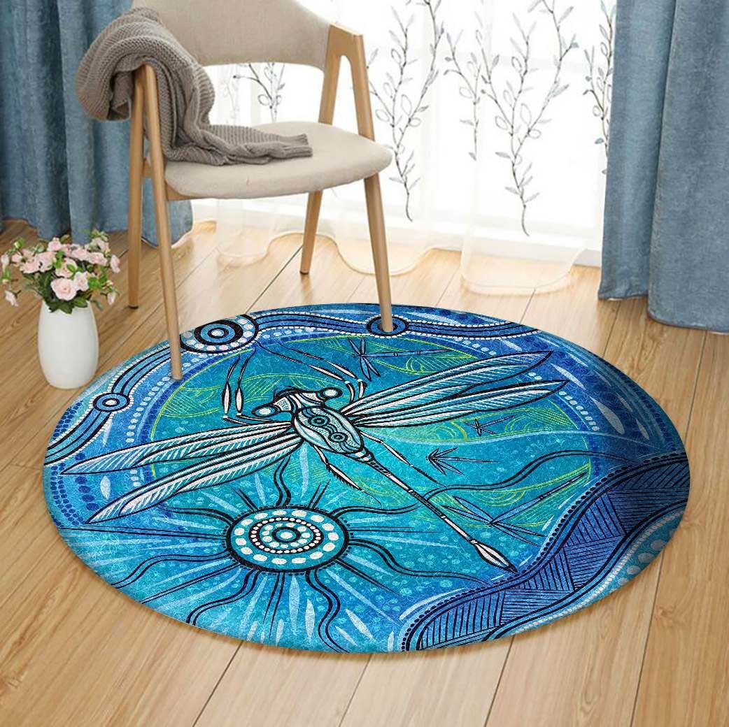 Dragonfly Round Carpet
