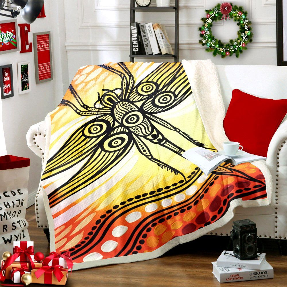Dragonfly Sherpa Fleece Blanket