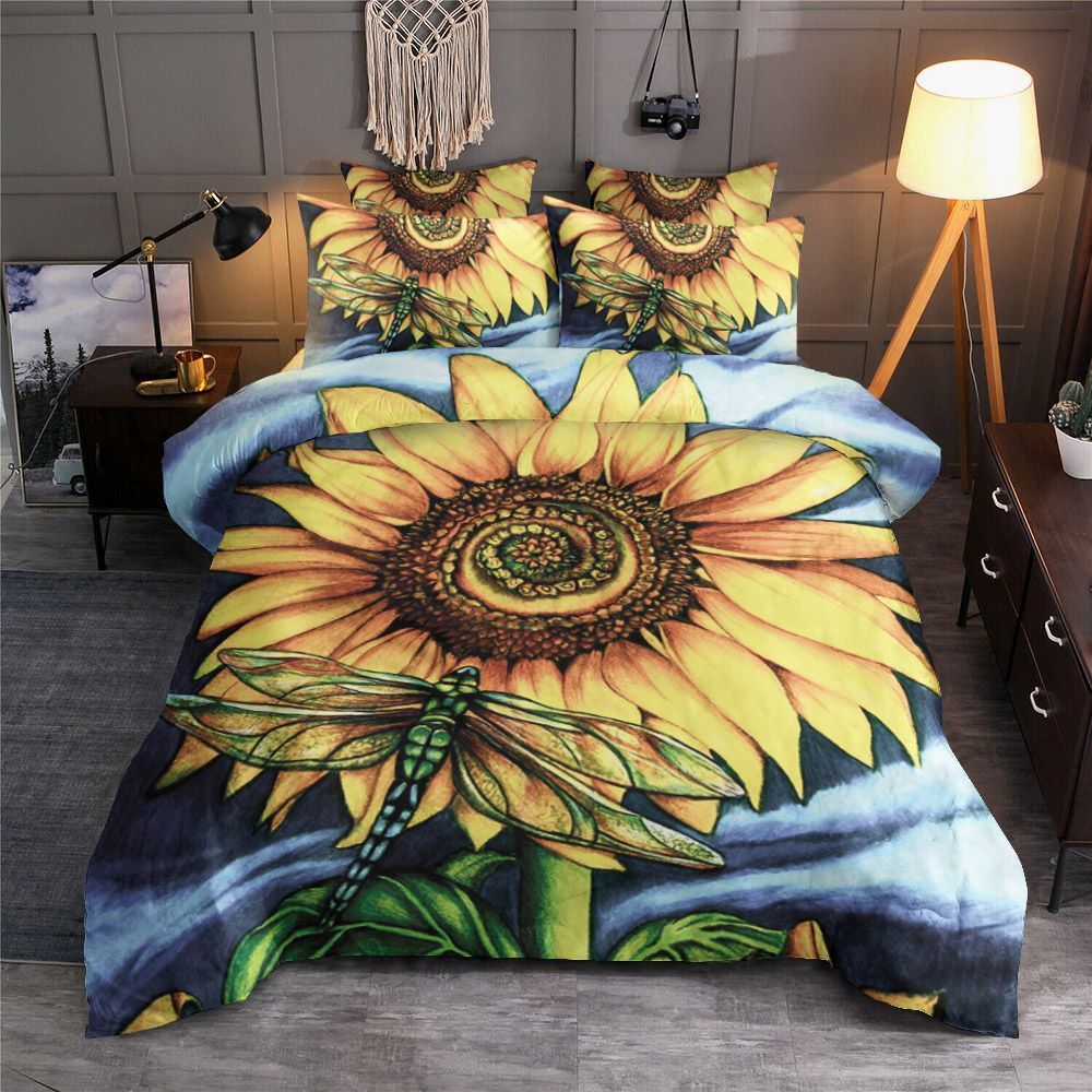 Dragonfly Anad Sunflower Bedding Set