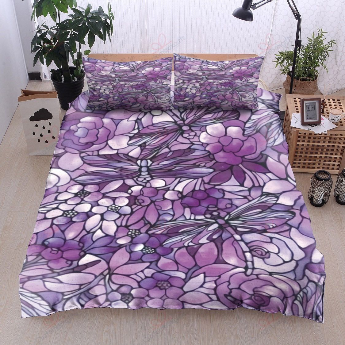 Dragonfly And Flower Bedding Set