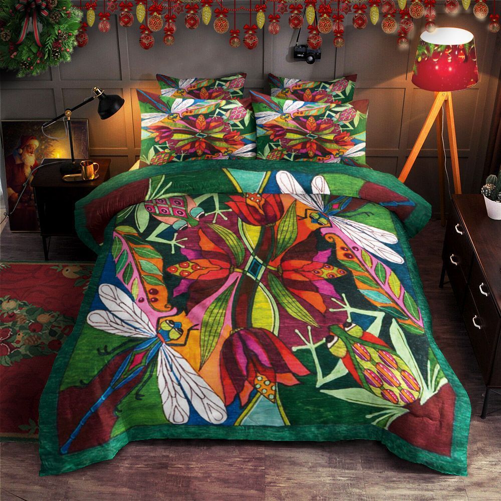 Dragonfly And Frog Bedding Set