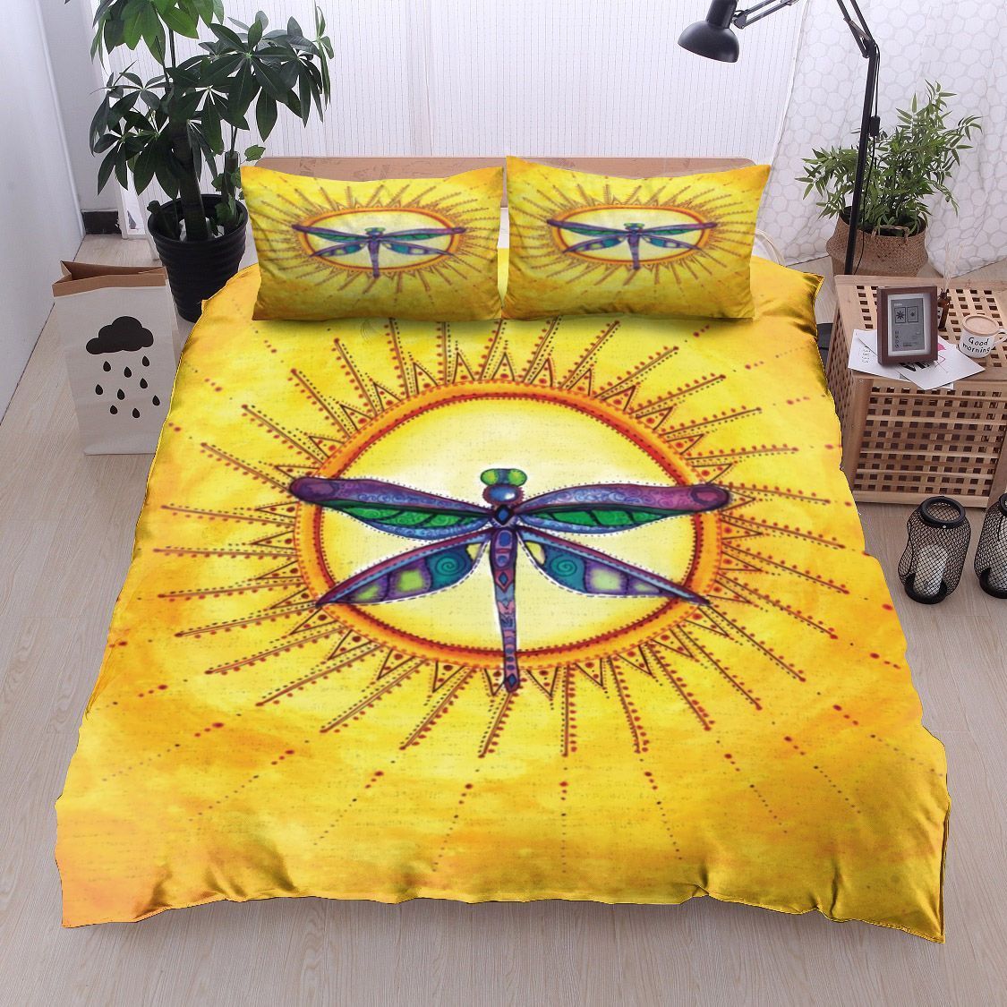 Dragonfly And Sun Bedding Set