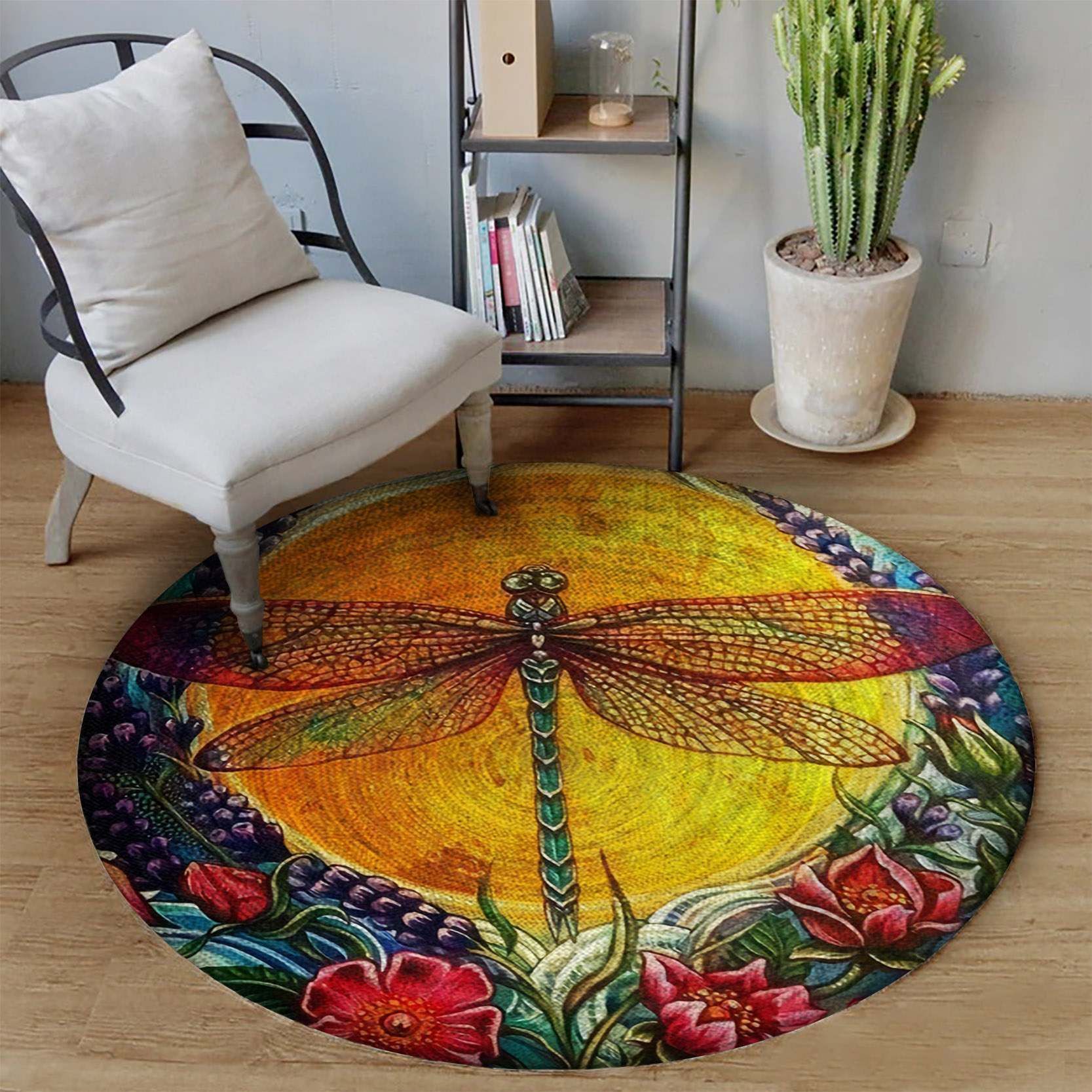 Dragonfly Round Carpet