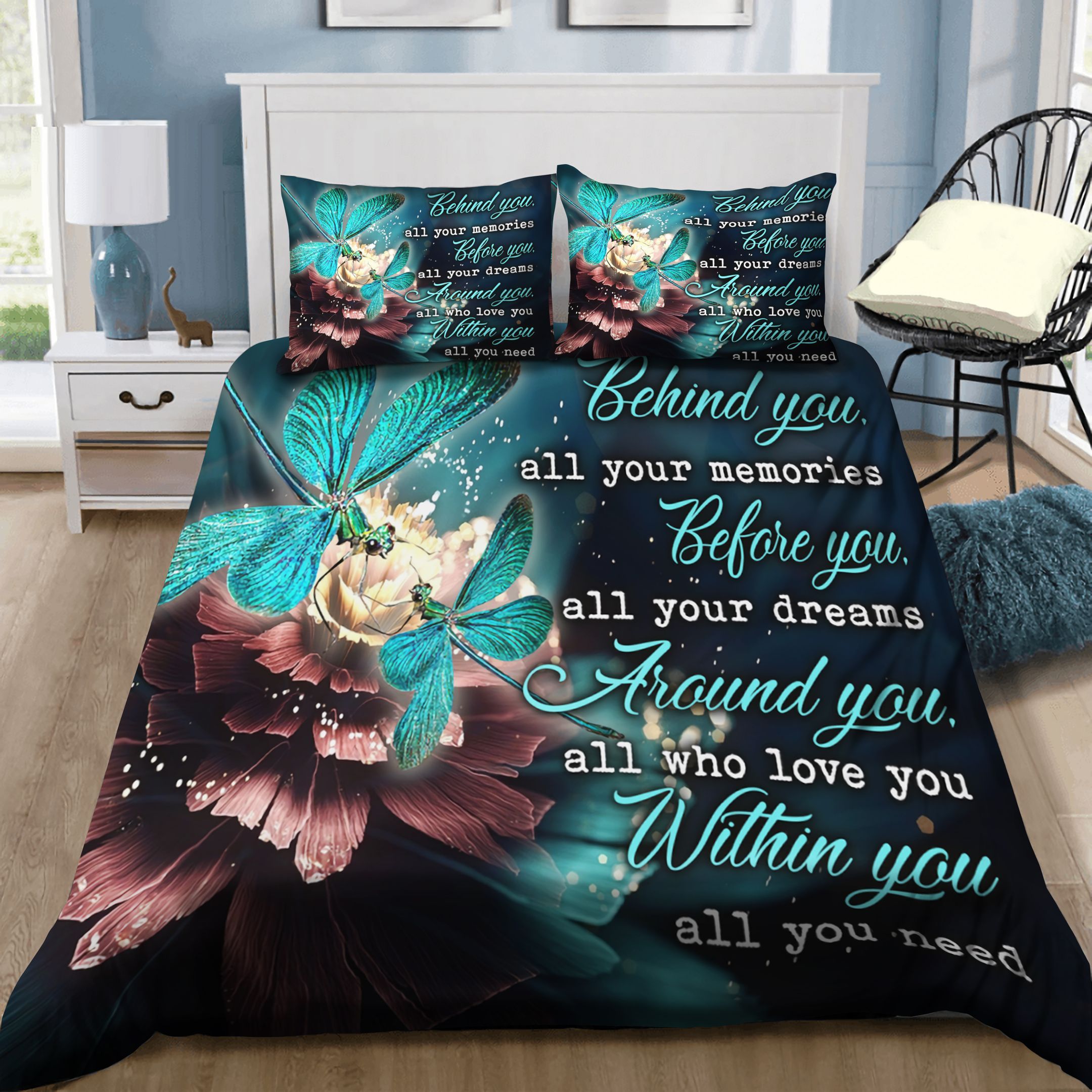 Dragonfly Behind You All Of Memories Bedding Set