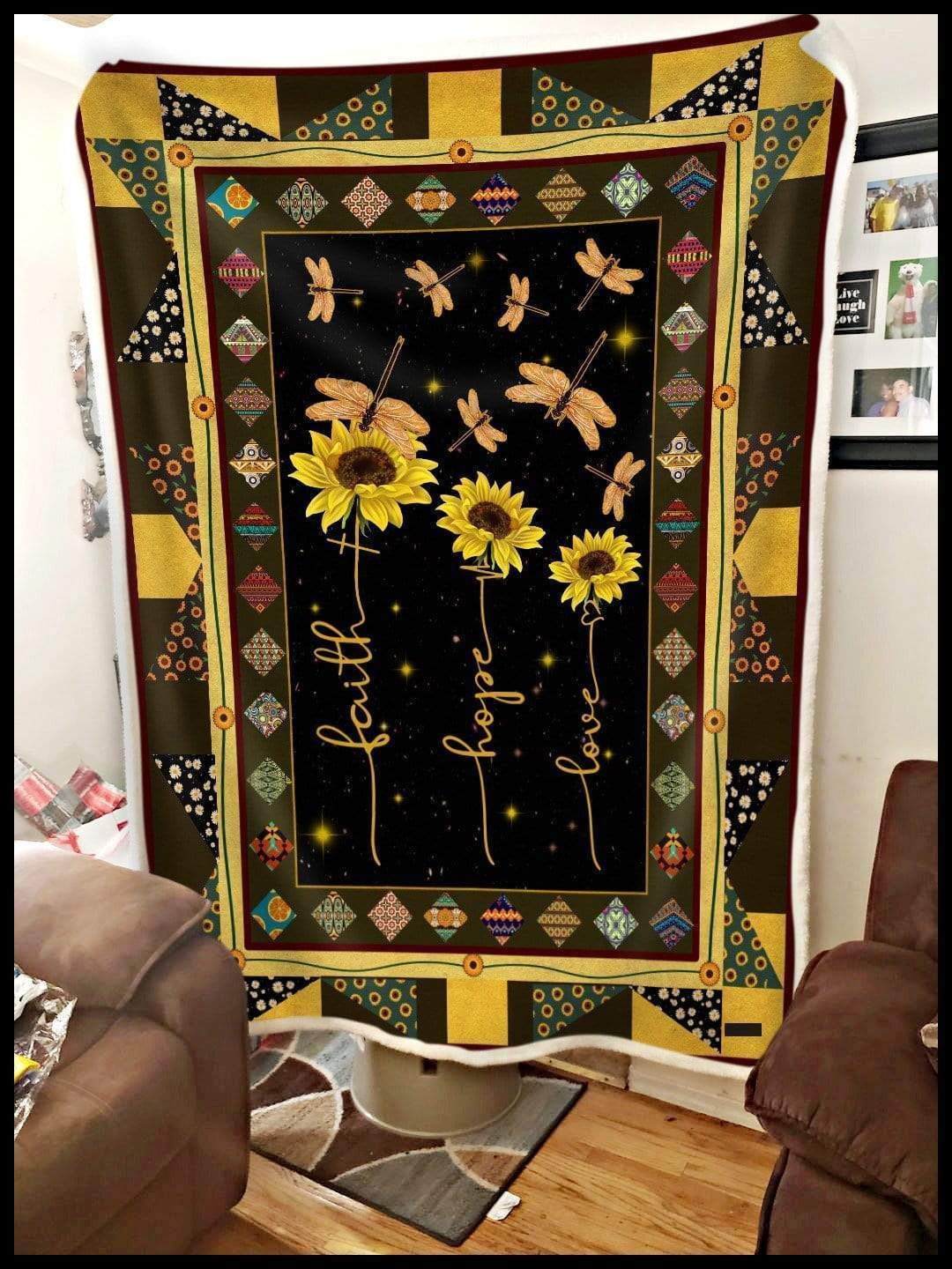 Dragonfly Blanket Faith Hope Love Gift For People