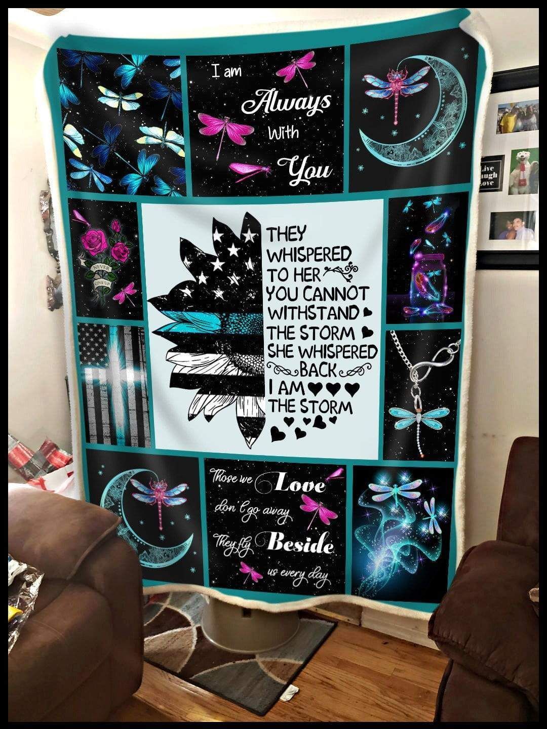 Dragonfly Blanket I’m Always With You Gift For Daughter