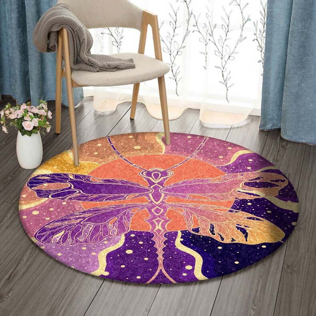 Dragonfly Round Carpet