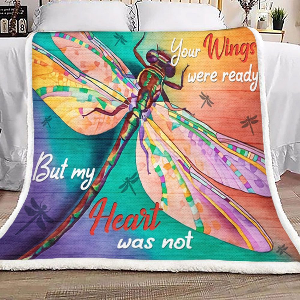 Dragonfly Sherpa Fleece Blanket