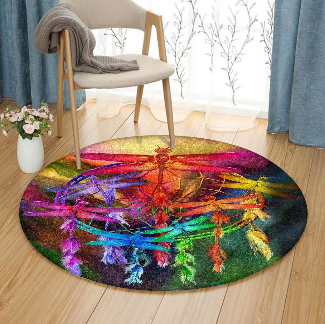 Dragonfly Round Carpet