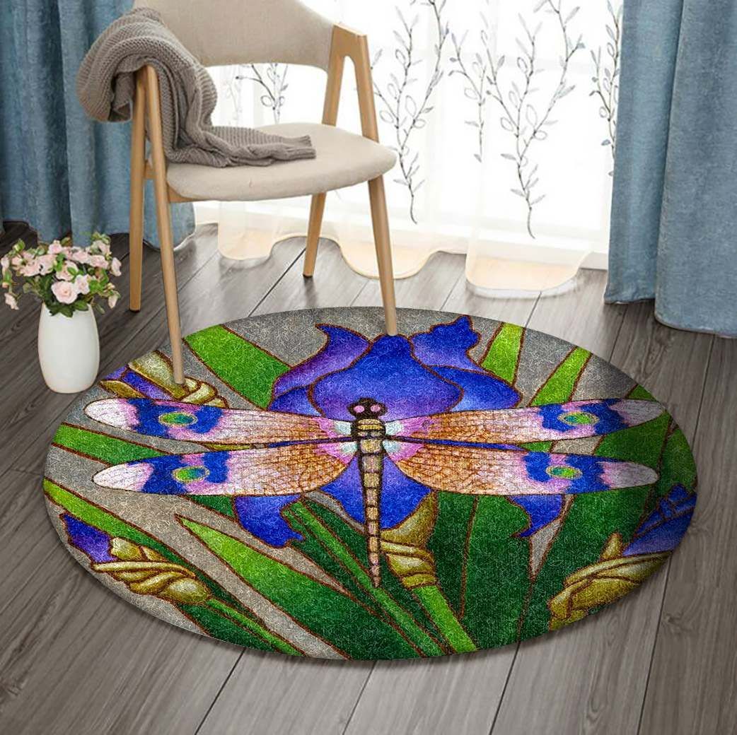 Dragonfly Round Carpet