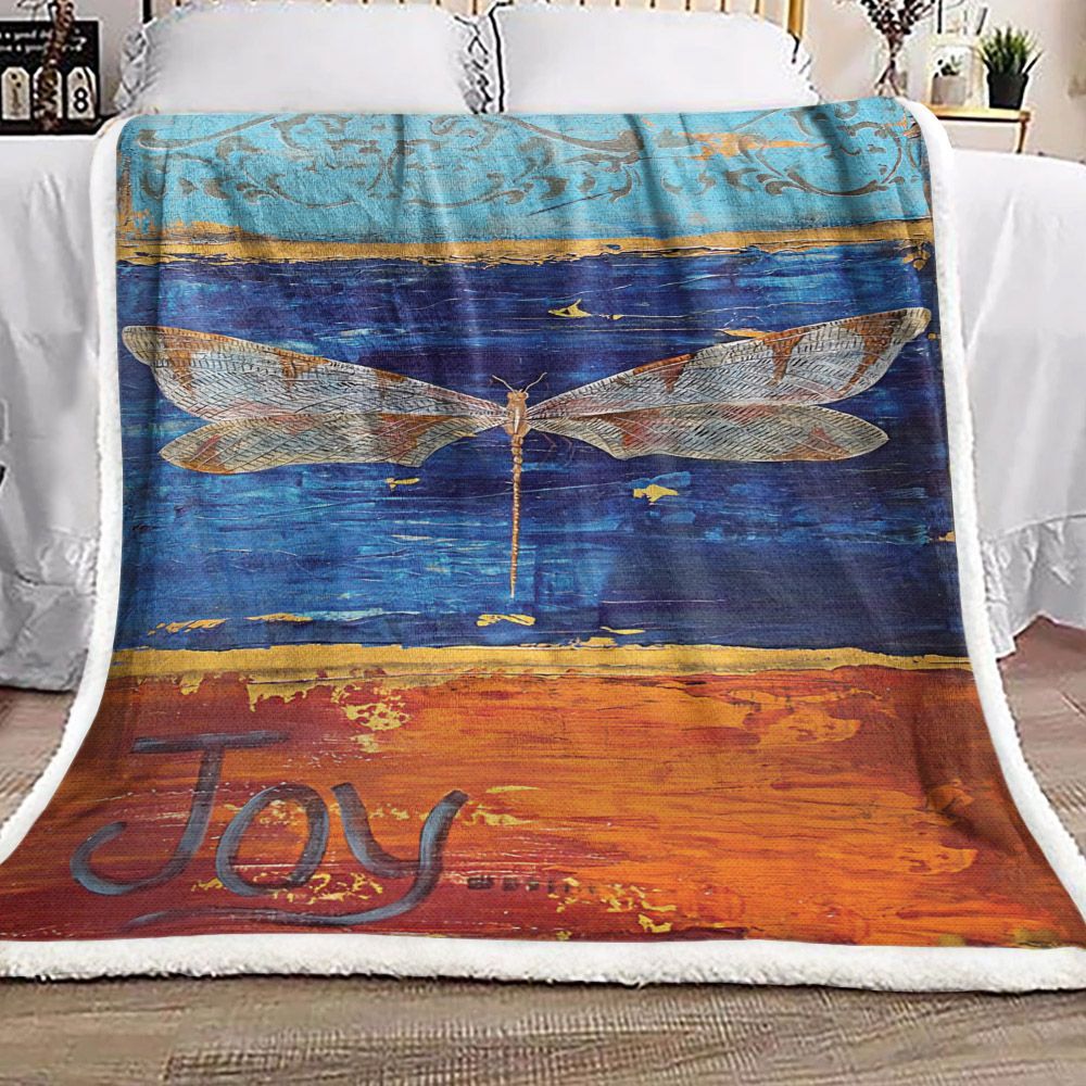 Dragonfly Sherpa Fleece Blanket