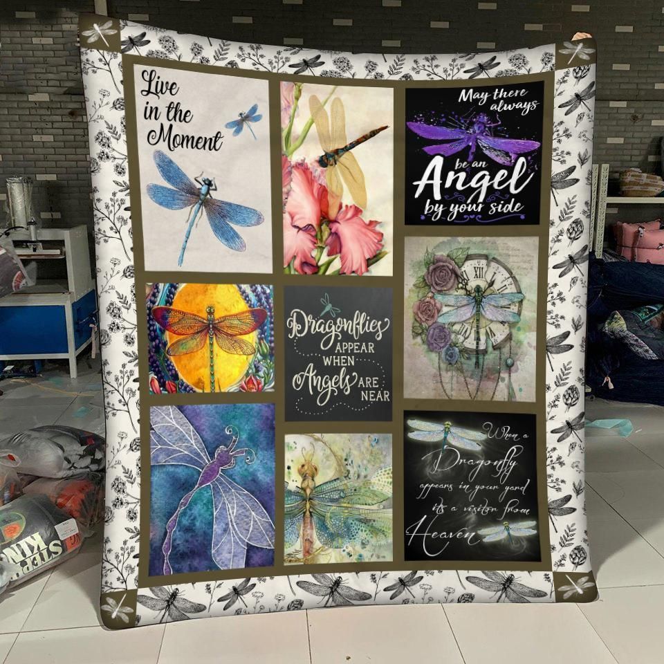 Dragonfly Sherpa Fleece Blanket