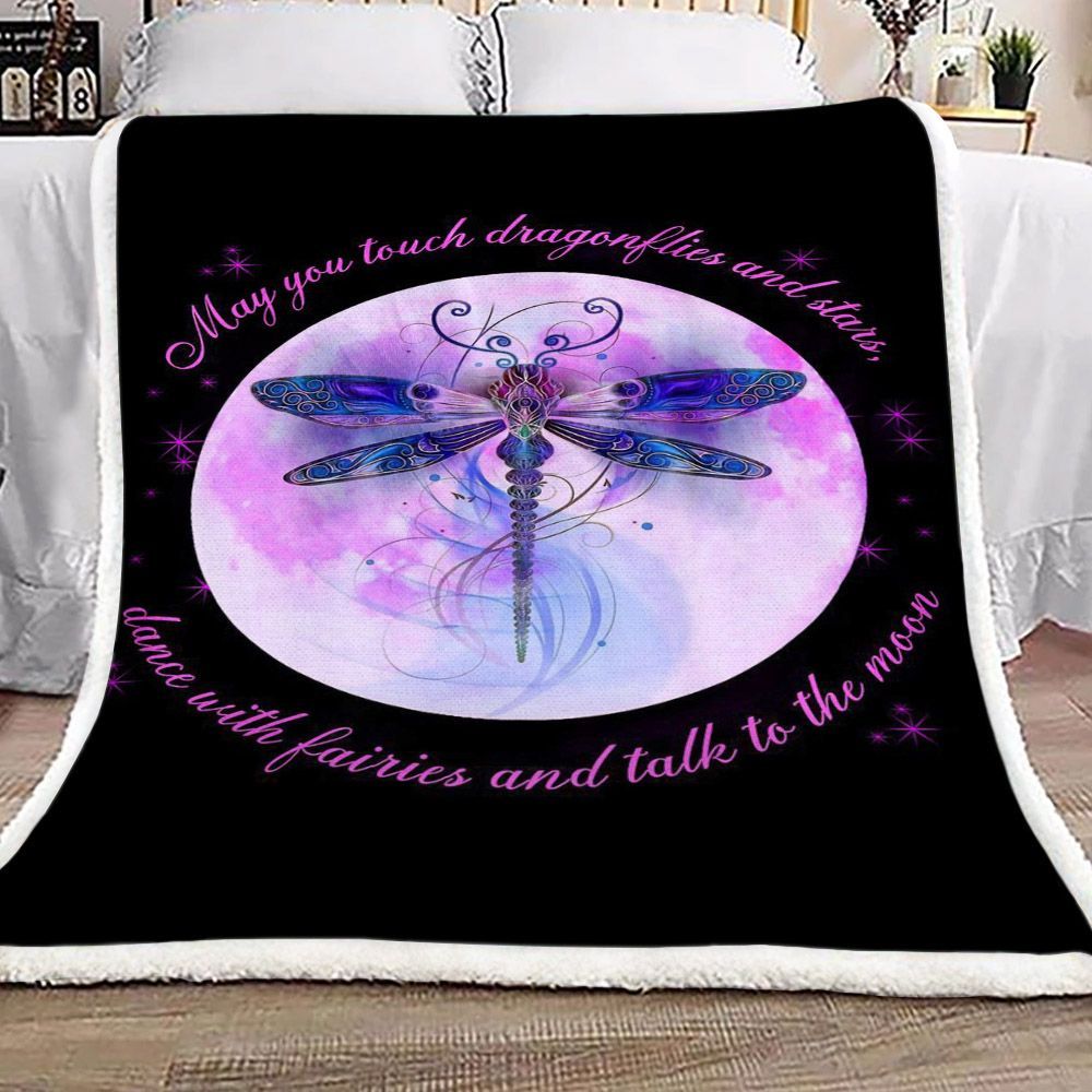 Dragonfly Sherpa Fleece Blanket
