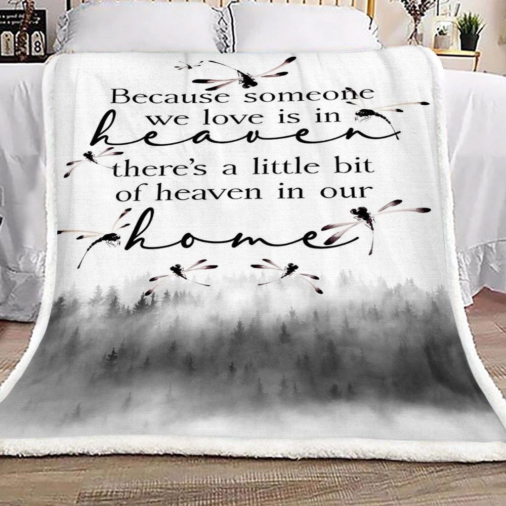 Dragonfly Sherpa Fleece Blanket