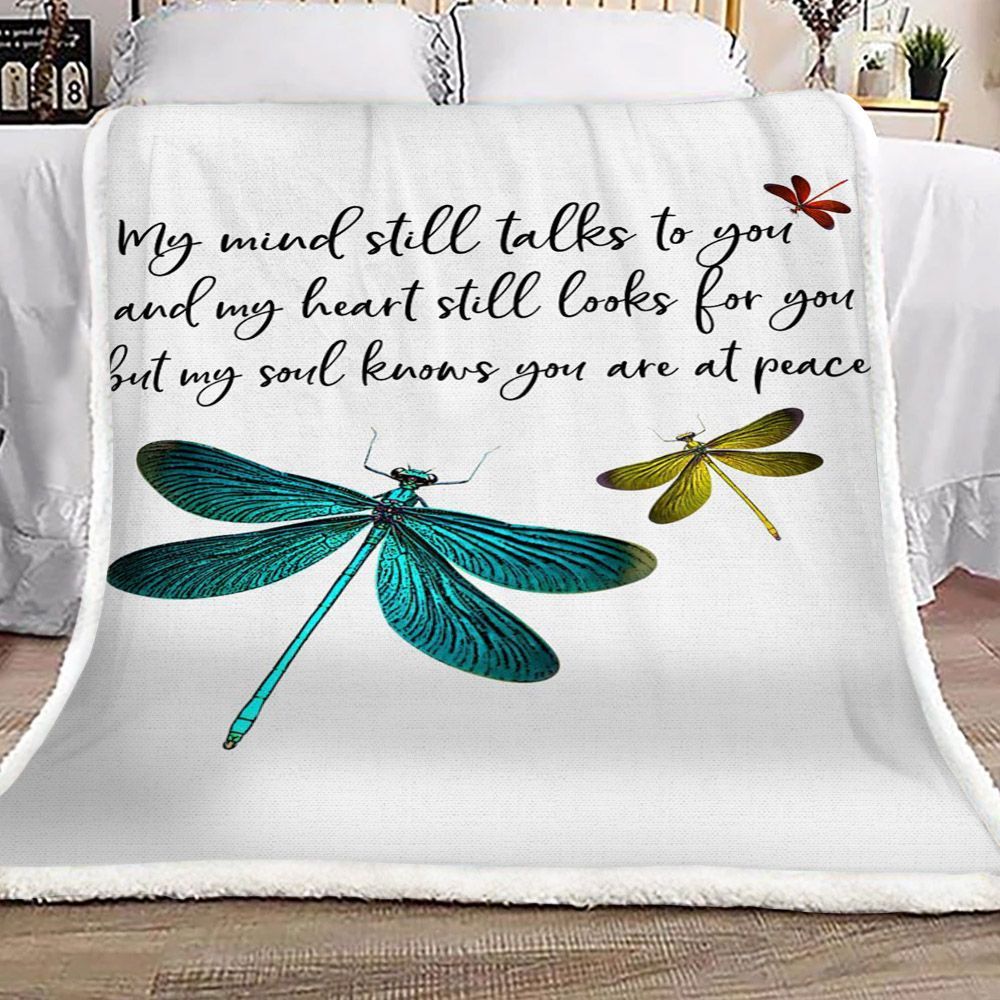 Dragonfly Sherpa Fleece Blanket