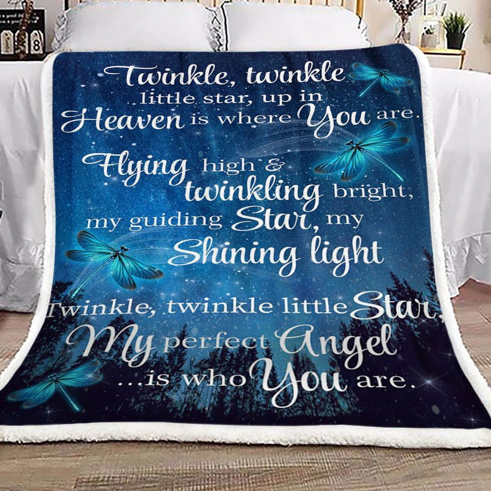 Dragonfly Sherpa Fleece Blanket