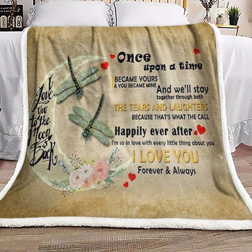 Dragonfly Sherpa Fleece Blanket