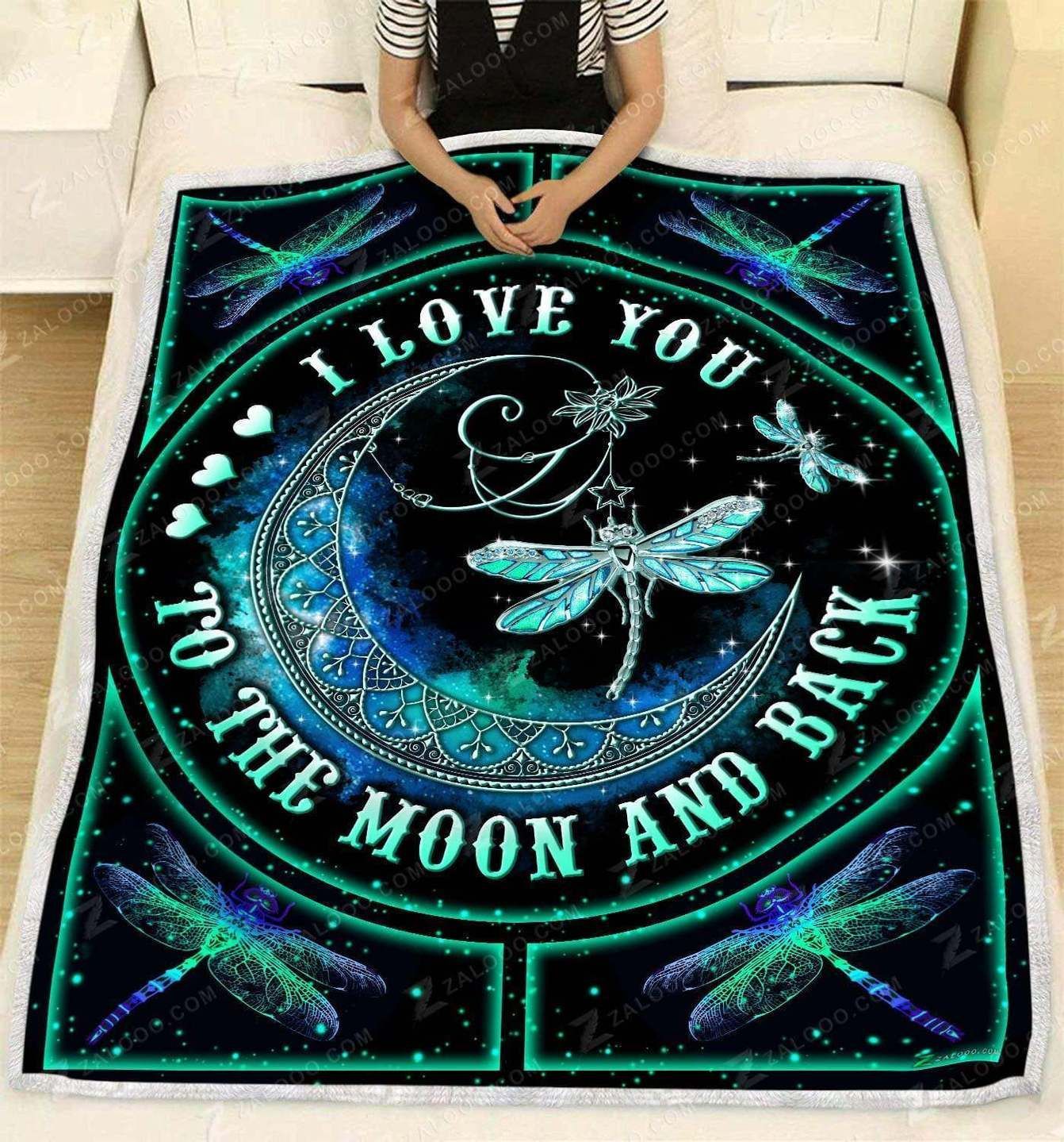 Dragonfly Sherpa Fleece Blanket