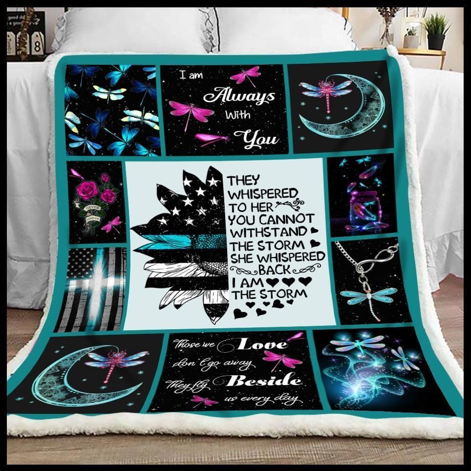 Dragonfly Sherpa Fleece Blanket