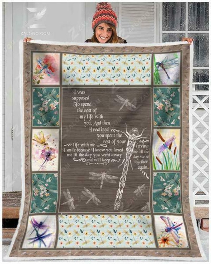 Dragonfly Sherpa Fleece Blanket