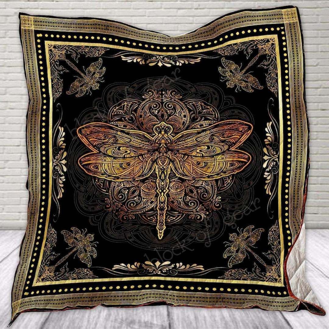 Dragonfly CLD180732 Quilt Blanket