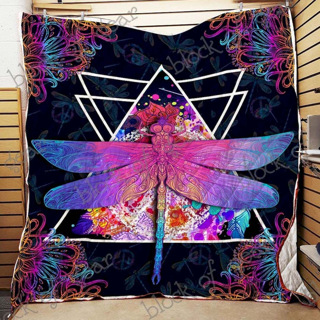 Dragonfly CLD180733 Quilt Blanket
