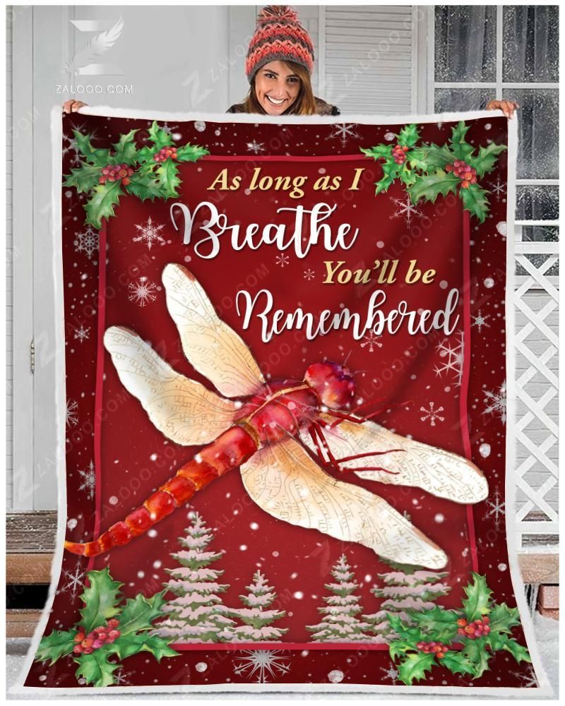 Dragonfly Sherpa Fleece Blanket