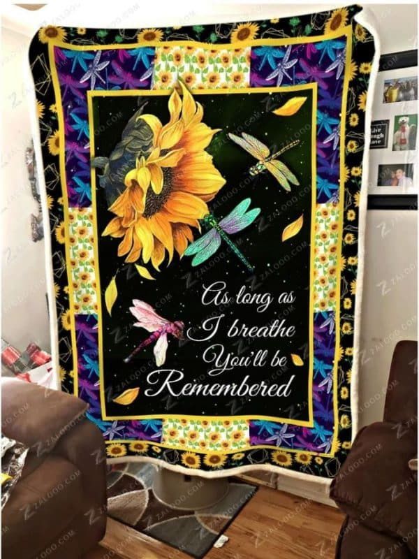 Dragonfly Sherpa Fleece Blanket