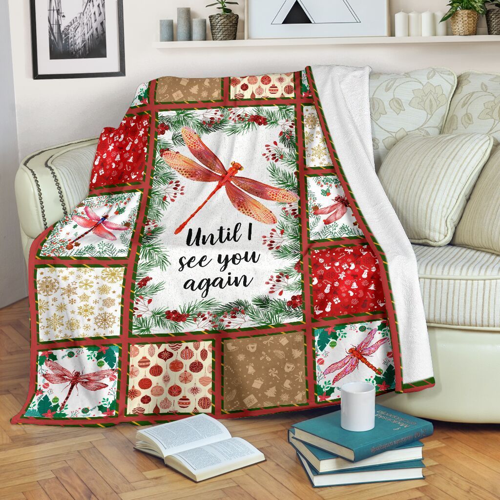 Dragonfly Sherpa Fleece Blanket