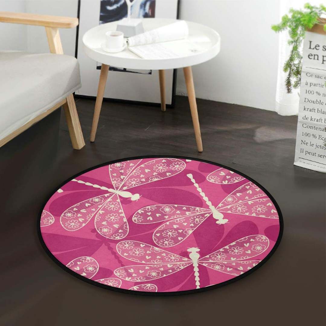 Dragonfly Round Carpet
