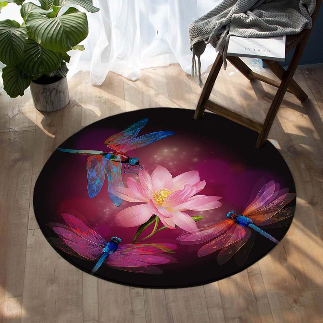 Dragonfly Round Carpet