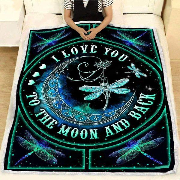 Dragonfly Sherpa Fleece Blanket