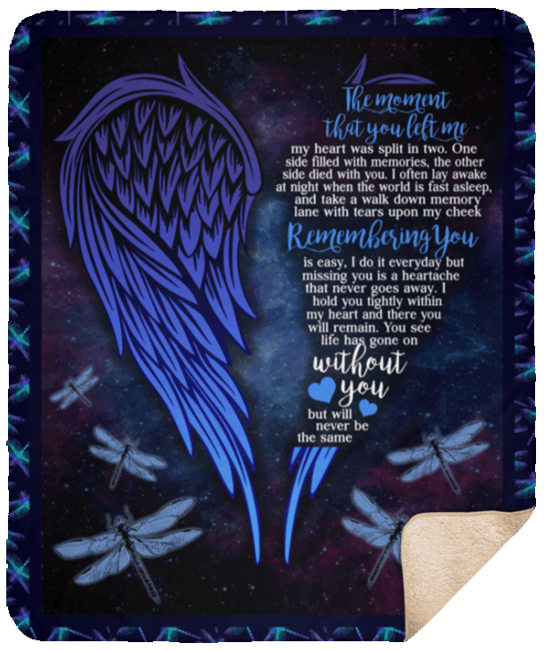 Dragonfly Sherpa Fleece Blanket