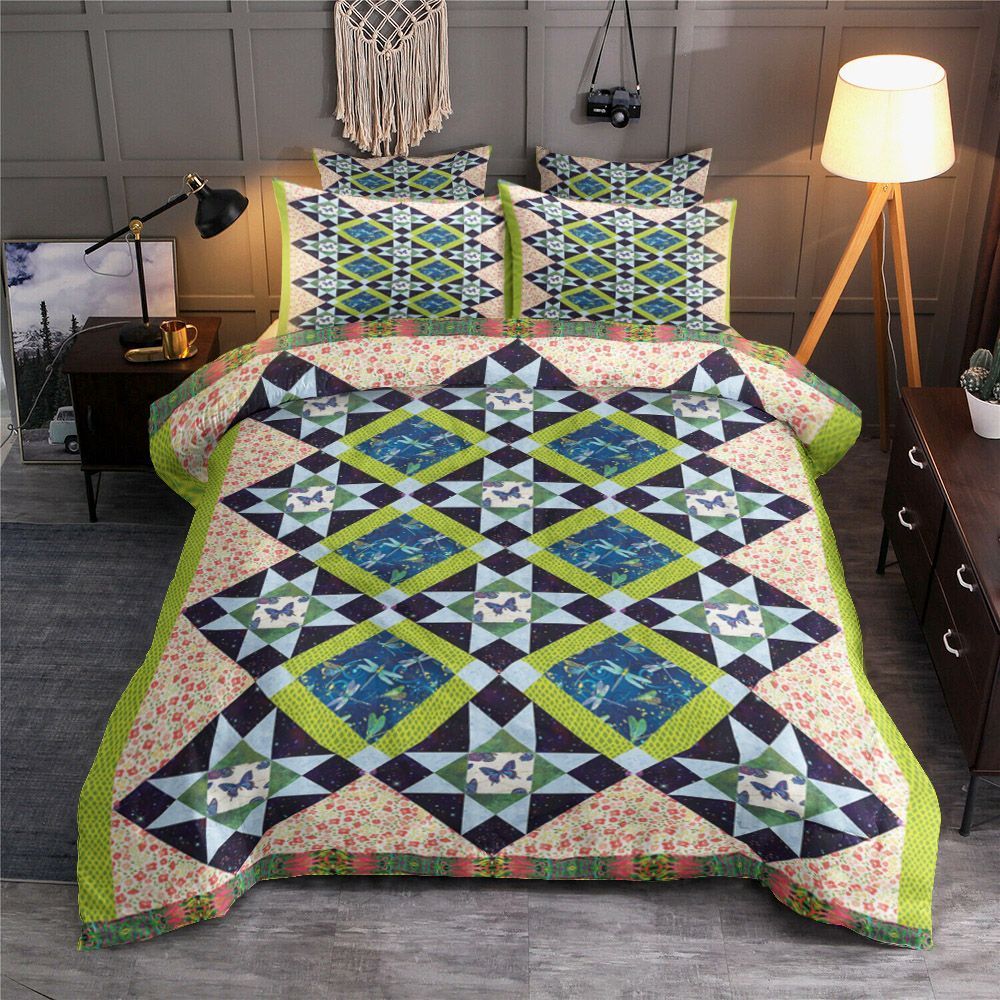 Dragonfly Dance Butterfly Bedding Set