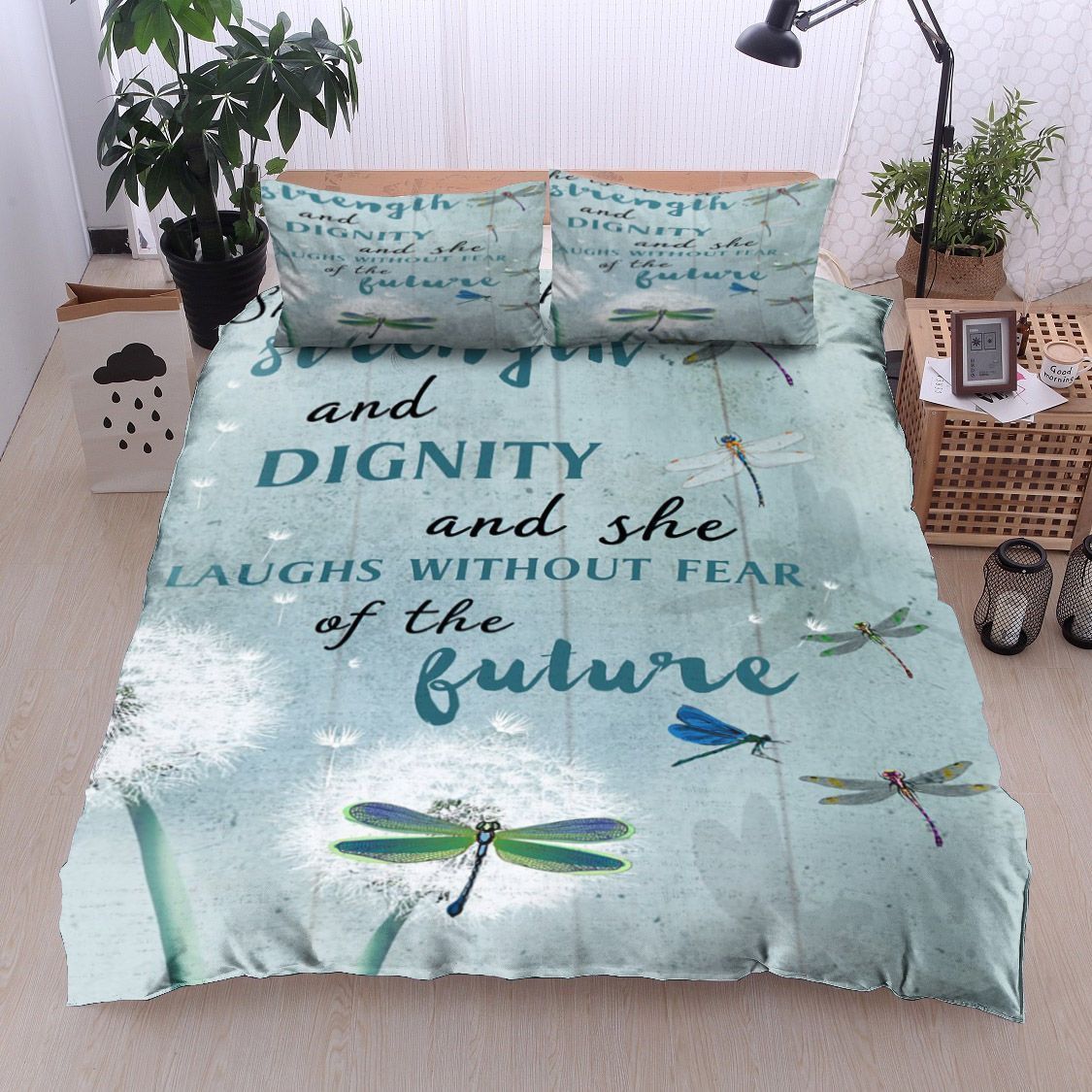 Dragonfly Dandelion Bedding Set
