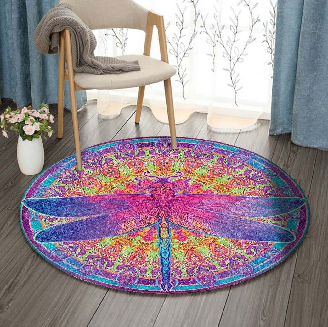 Dragonfly Round Carpet